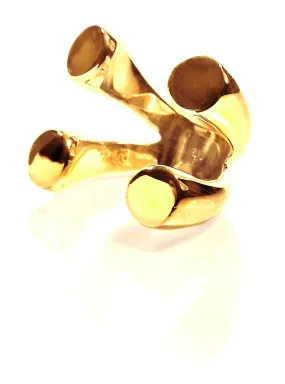 18K Gold Plated Gaudi Four Dot Hugger