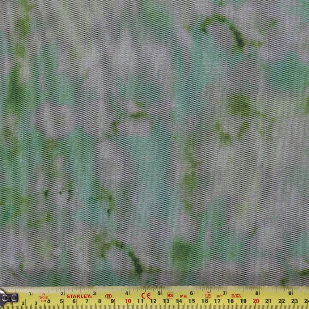 (43C) Green Tie Dye Powermesh