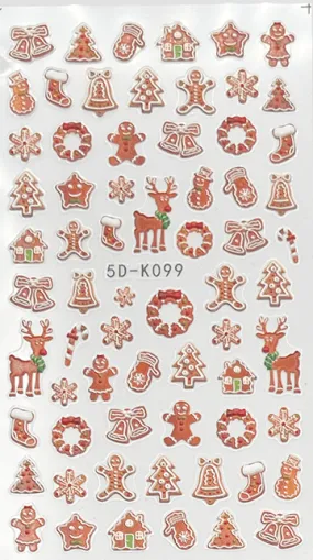 5D Textured Decals - GINGERBREAD # K 099