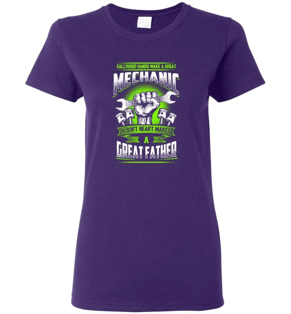 A Great Father Mechanic Mechanic Shirt For Father Women Tee