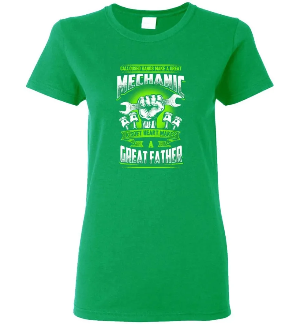 A Great Father Mechanic Mechanic Shirt For Father Women Tee