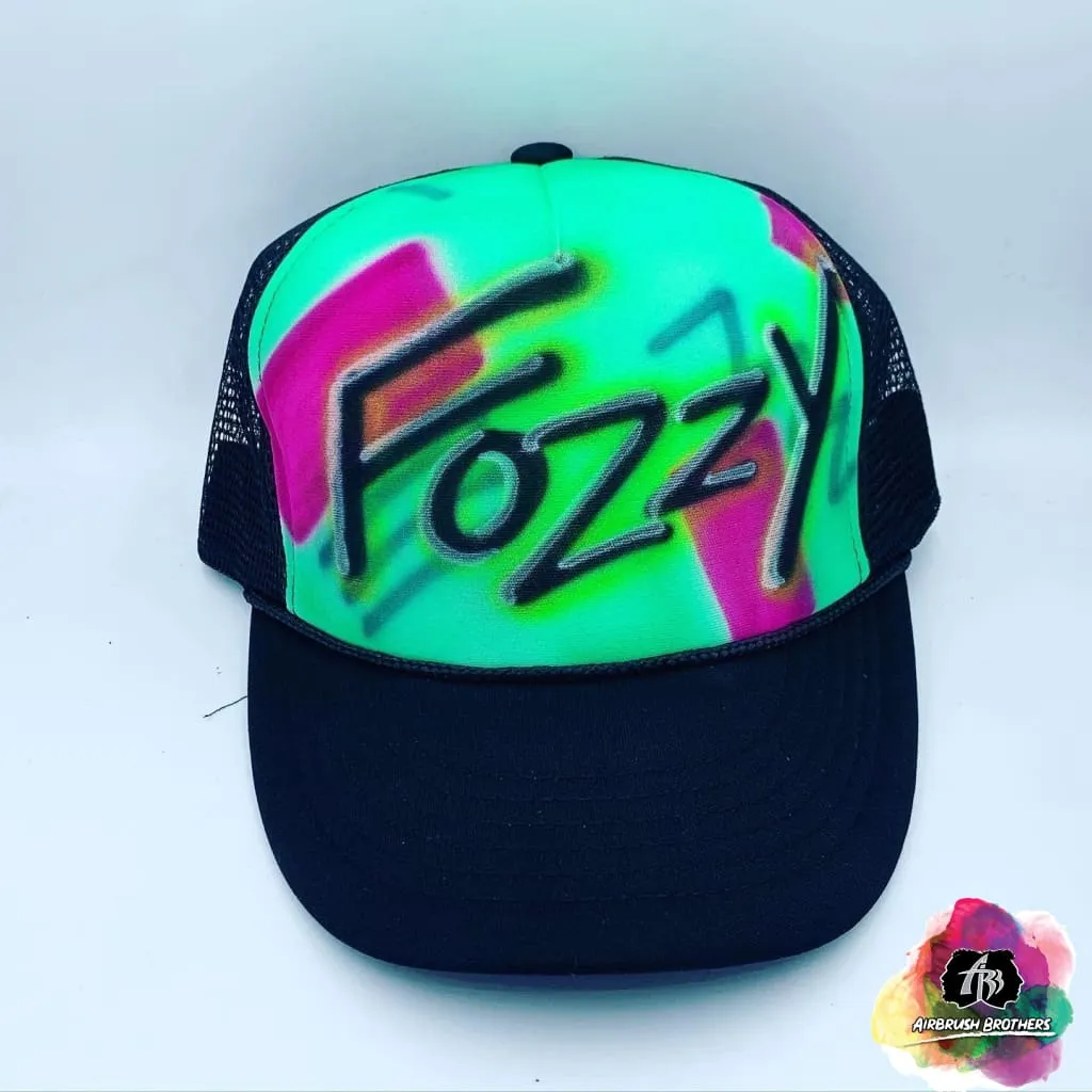 Airbrush Retro 90's Hat Design