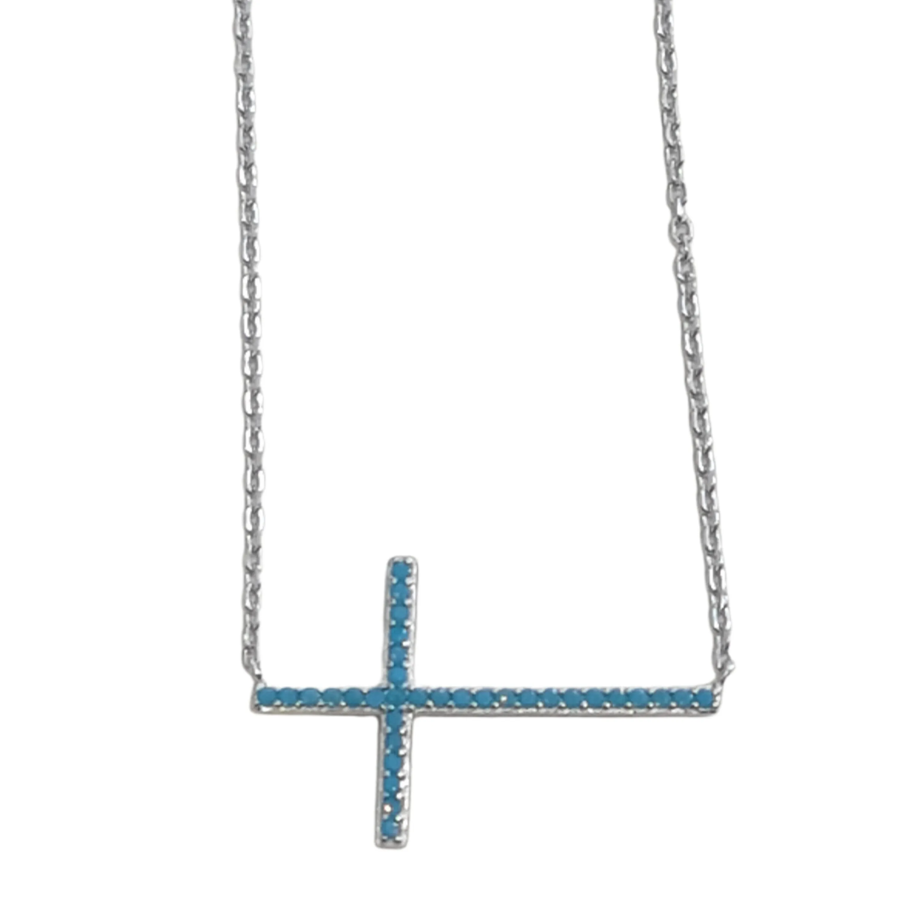 Alimia Blue cross necklace