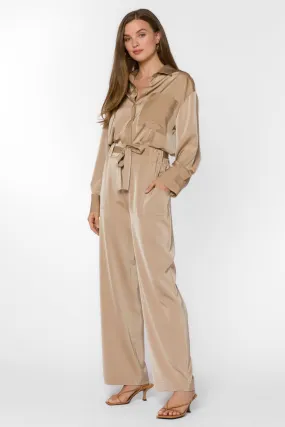 Angeline Taupe Stripe Pant