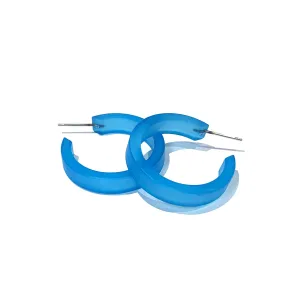 Aqua Blue Small Classic Hoops