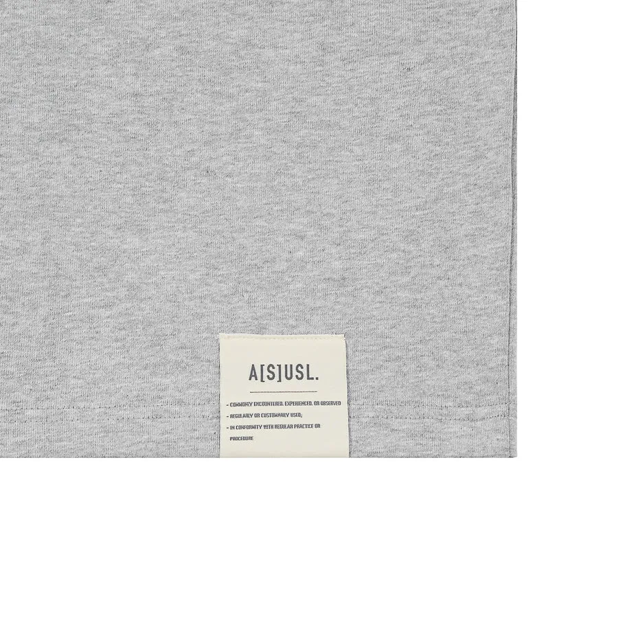 A[S]USL ASUSL HAND WRITE LOGO TEE-HEATHER GRAY