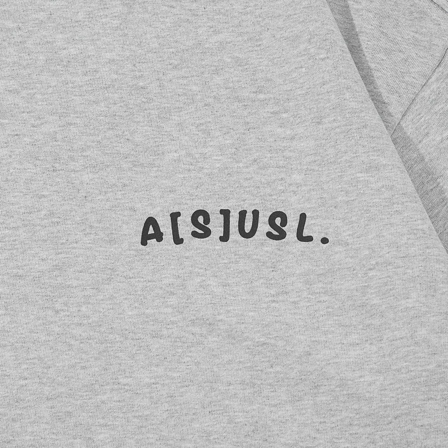 A[S]USL ASUSL HAND WRITE LOGO TEE-HEATHER GRAY