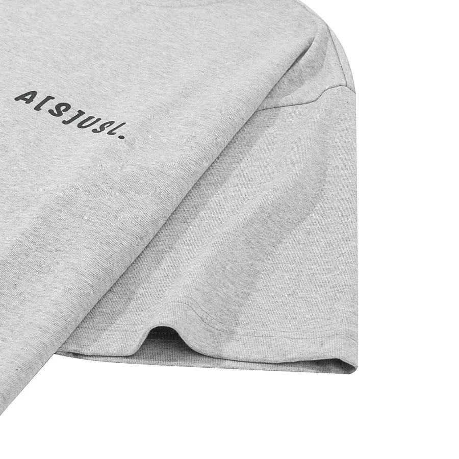 A[S]USL ASUSL HAND WRITE LOGO TEE-HEATHER GRAY