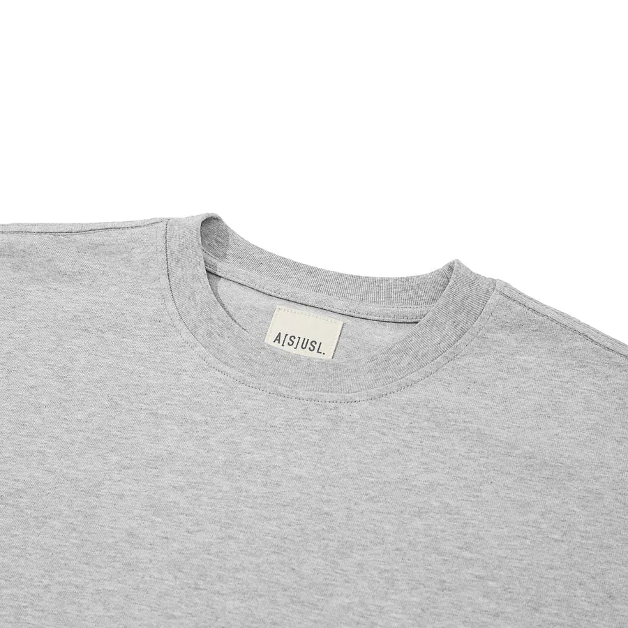 A[S]USL ASUSL HAND WRITE LOGO TEE-HEATHER GRAY