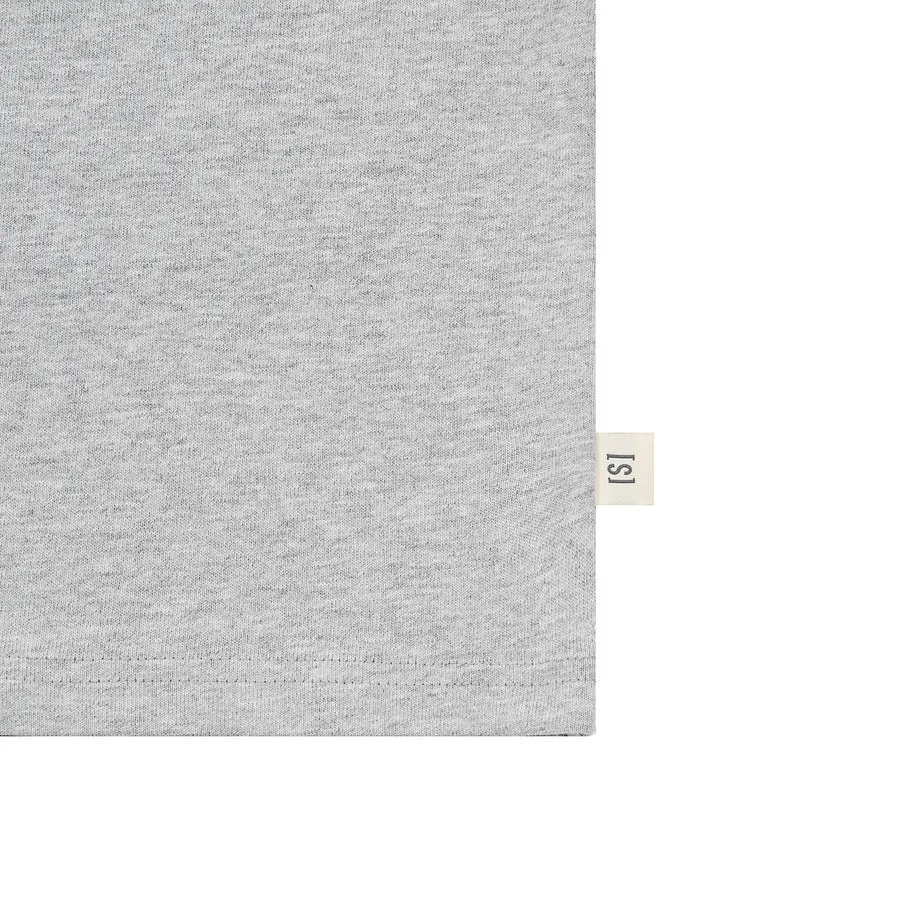 A[S]USL ASUSL HAND WRITE LOGO TEE-HEATHER GRAY