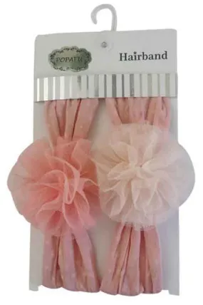 Baby Girl's Big Mesh Flower Headband (Set of 2pcs)