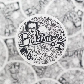 Baltimore sticker, Baltimore icons vinyl sticker, Charm City sticker