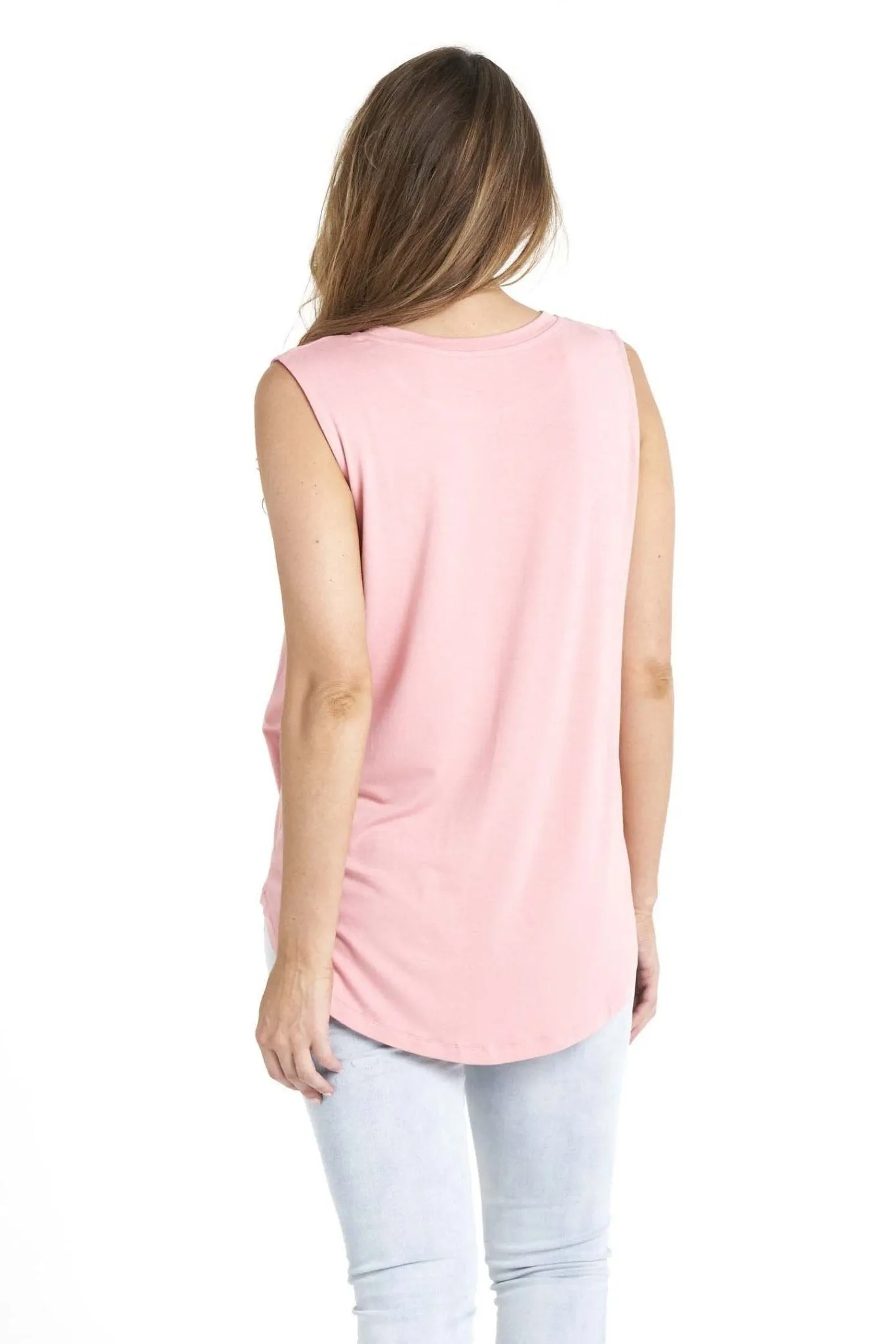 Betty Basics Capri Tank in Salmon Pink