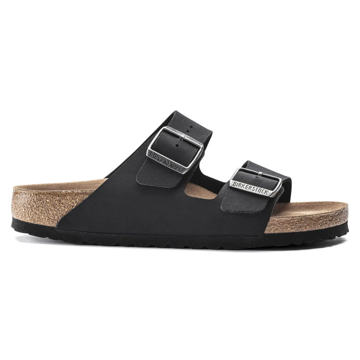 BIRKENSTOCK Women's Arizona Vegan Birkibuc (Black - Regular Fit)