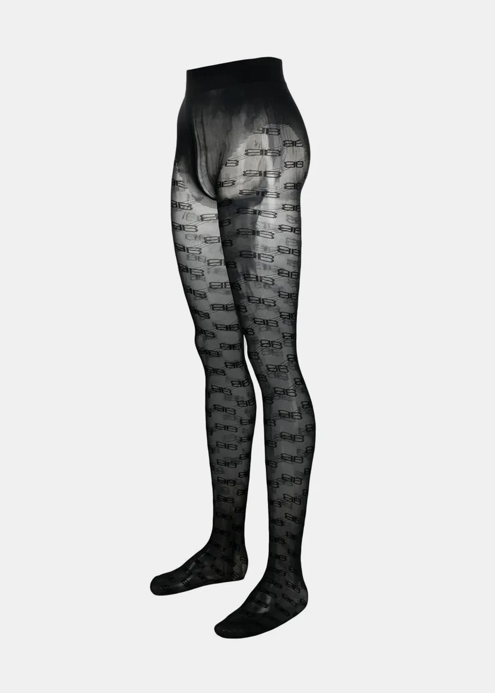 Black BB Monogram Tights