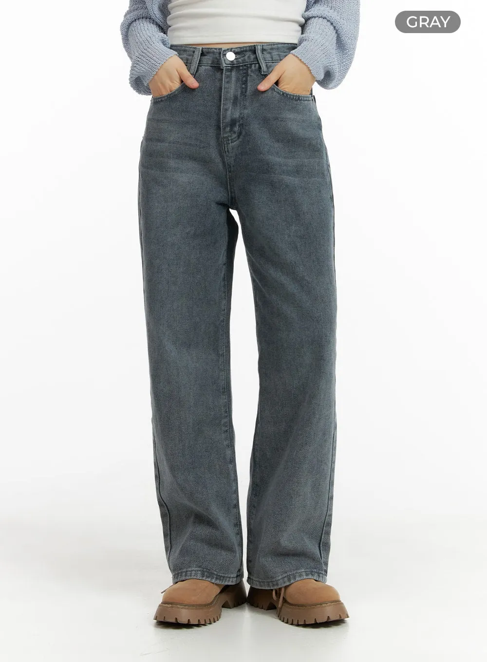 BlueBelle Washed Straight Jeans OM408