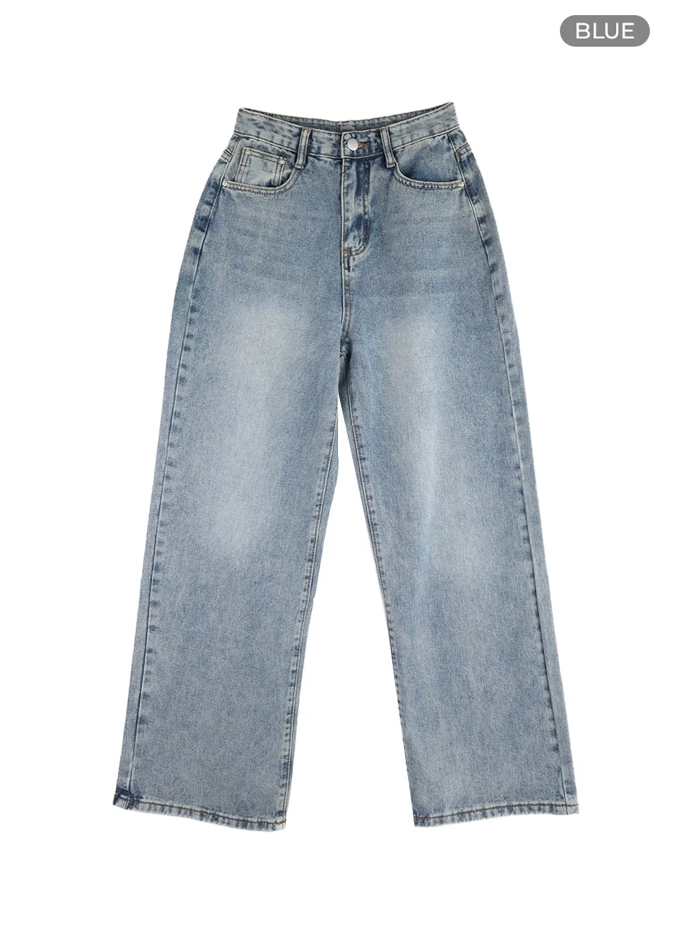 BlueBelle Washed Straight Jeans OM408