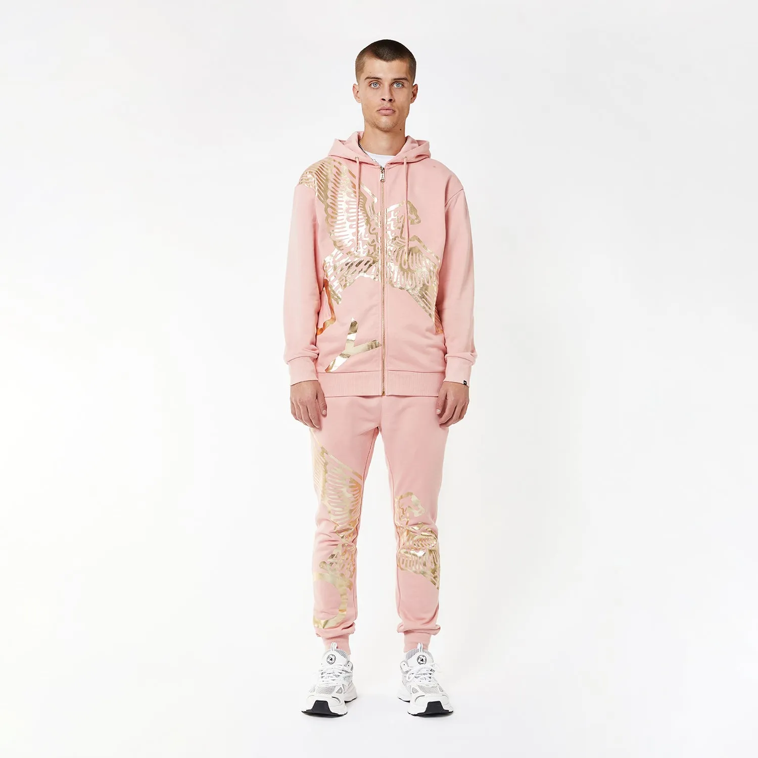 BOY WINGSPAN ZIP HOODIE - PINK/GOLD