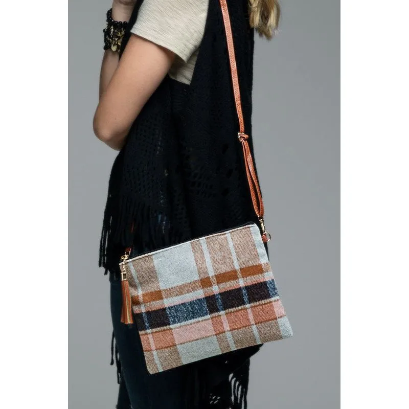 Buffalo Print Detachable Strap Crossbody Bag