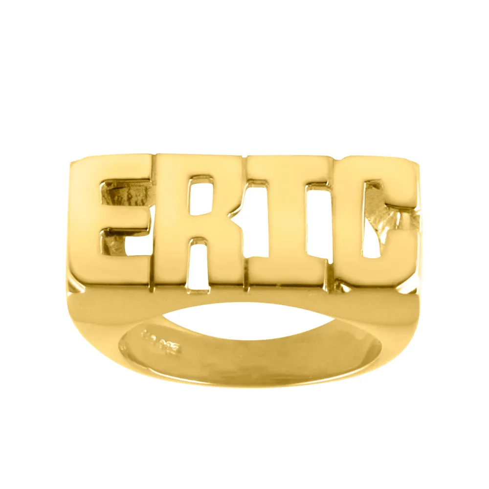 Capital Block Name Ring