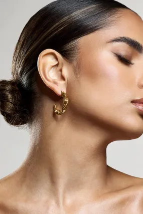 Carli | Gold Twist Hoop Earrings