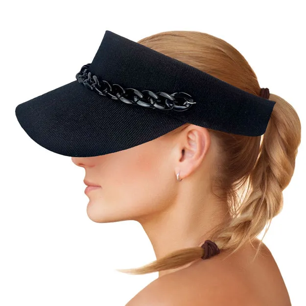 Chain Band Visor Hat