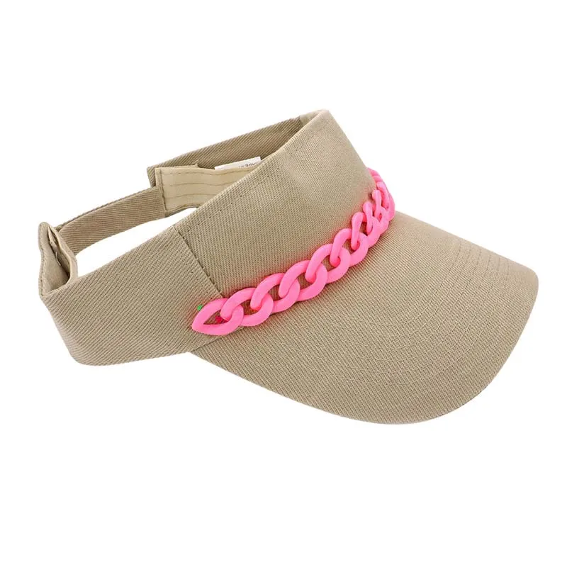 Chain Band Visor Hat