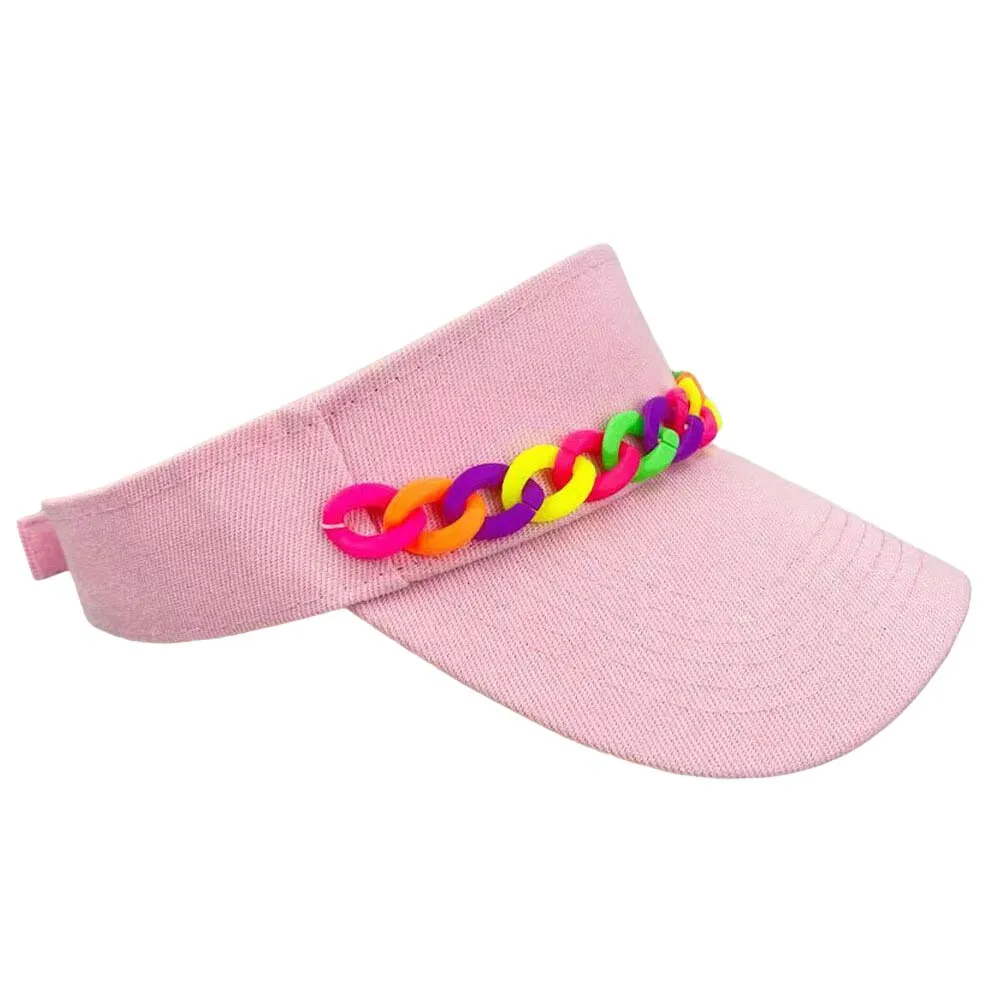 Chain Band Visor Hat