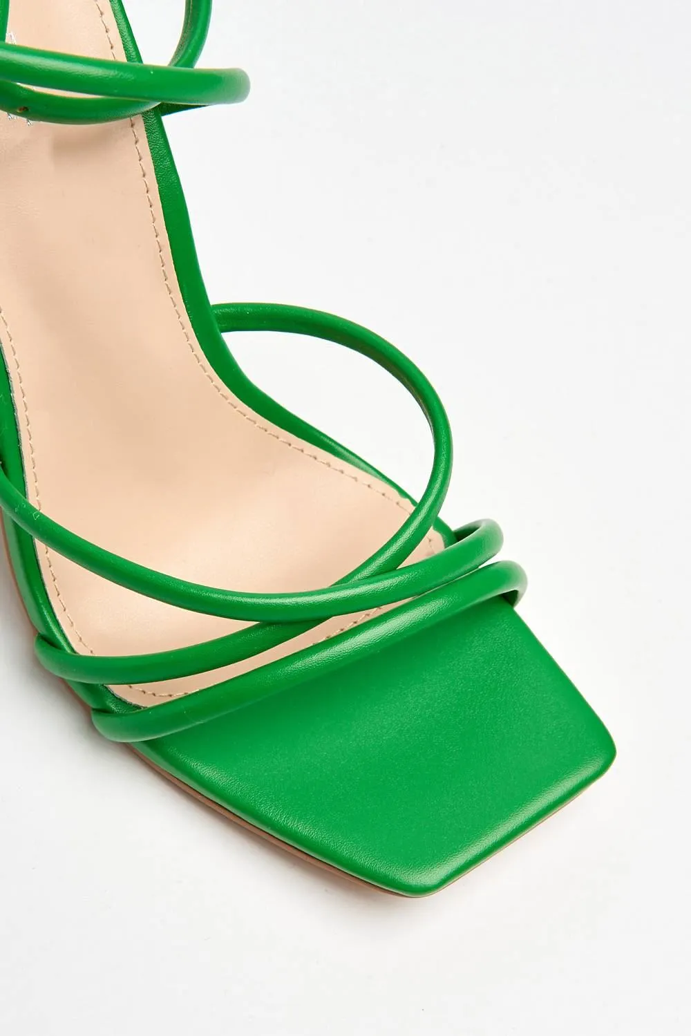 Chania Thick Strappy Block Heel Sandal in Green