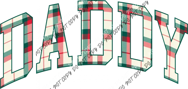 Christmas Plaid Daddy DTF Transfer