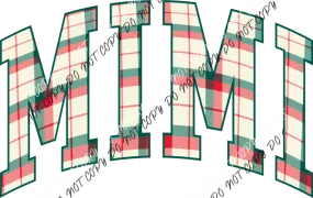 Christmas Plaid Mimi DTF Transfer