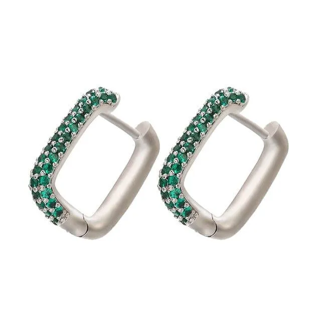 Classic Pave Hoop Earrings - 19 Colors