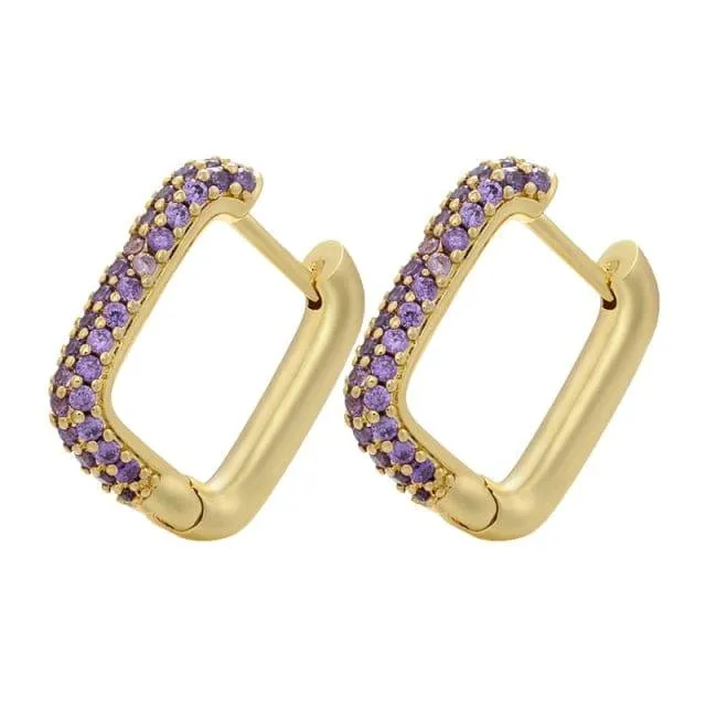 Classic Pave Hoop Earrings - 19 Colors