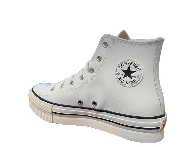 Converse high sneakers in synthetic leather with wedge Chuck Teylor All Star Eva Lift HI A02486C white-black