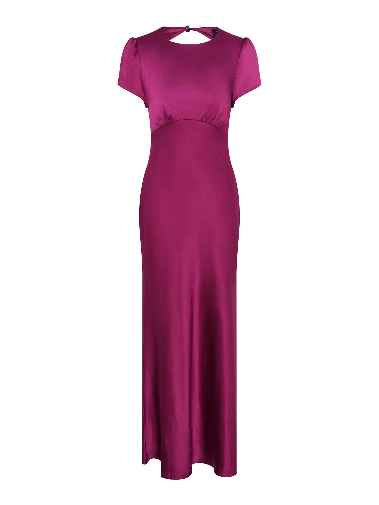 Cornelia Tie Back Maxi Dress in Magenta