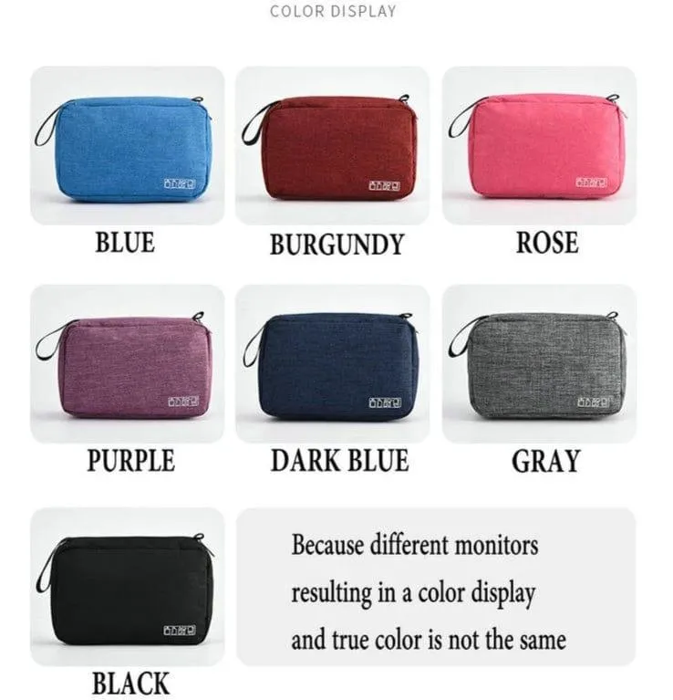 Cosmetic Makeup Bag Toiletry Travel Bag - 7 Colors