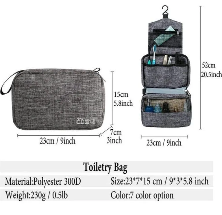 Cosmetic Makeup Bag Toiletry Travel Bag - 7 Colors