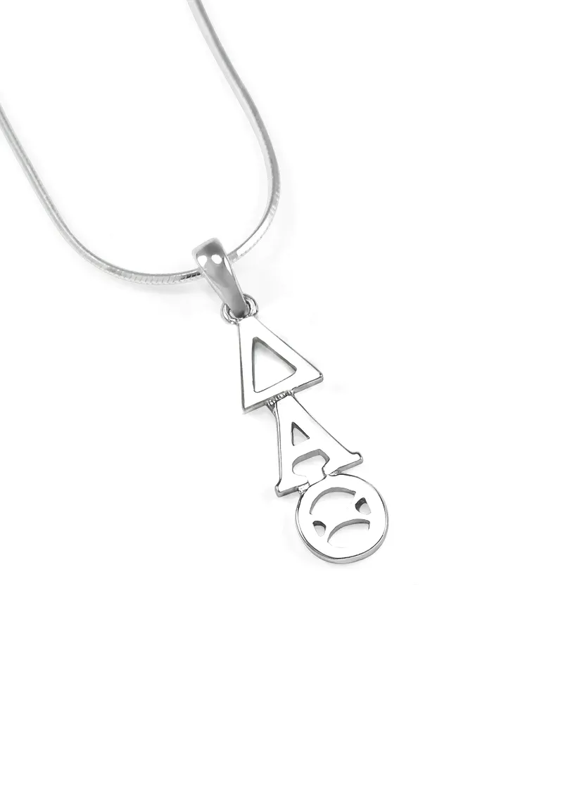 Delta Alpha Theta Sterling Silver Lavaliere Necklace