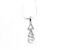 Delta Alpha Theta Sterling Silver Lavaliere Necklace