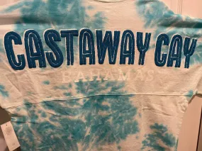 Disney Cruise Line Castaway Cay Spirit Jersey Blue Tie Dye M XL XXL