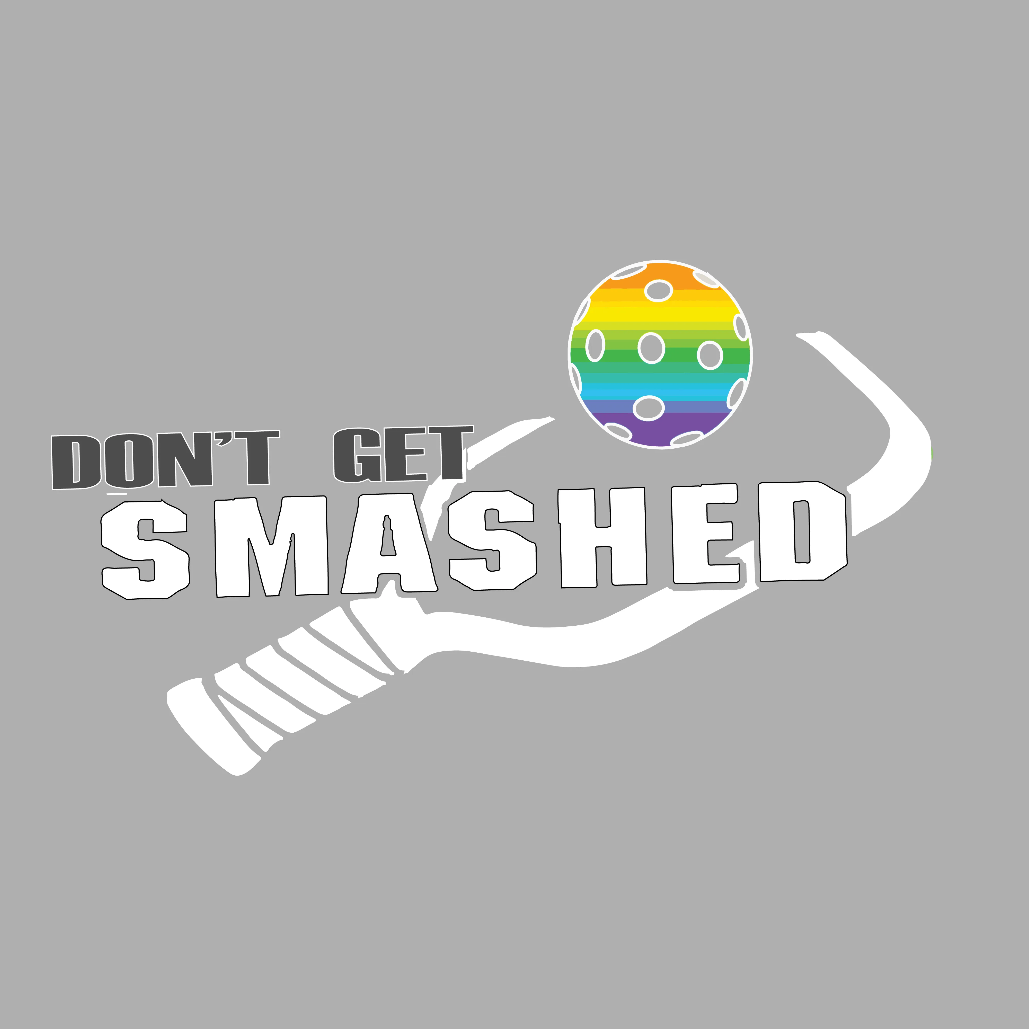 Don't Get Smashed With Pickleballs (Red Green Rainbow) | Women’s Sleeveless Athletic Shirt | 100% Polyester