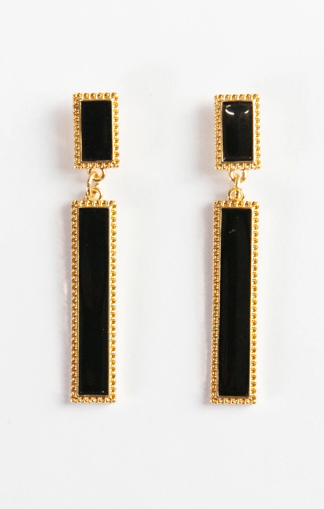 Double Bar Linked Earrings