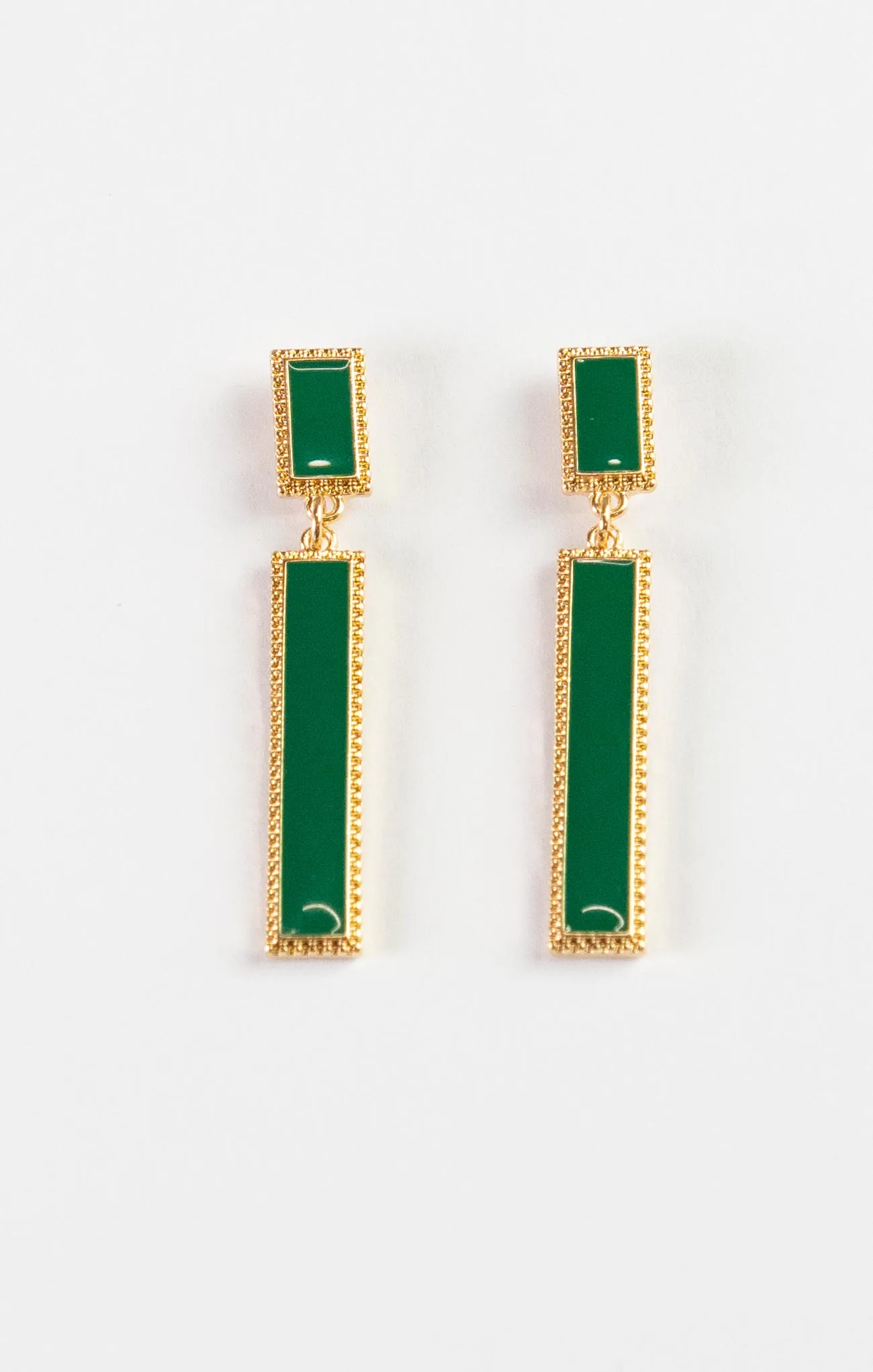 Double Bar Linked Earrings