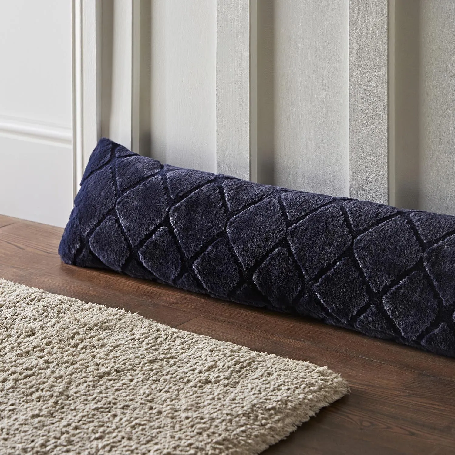 Draught Excluder 90cm x 20cm - Navy / Blue