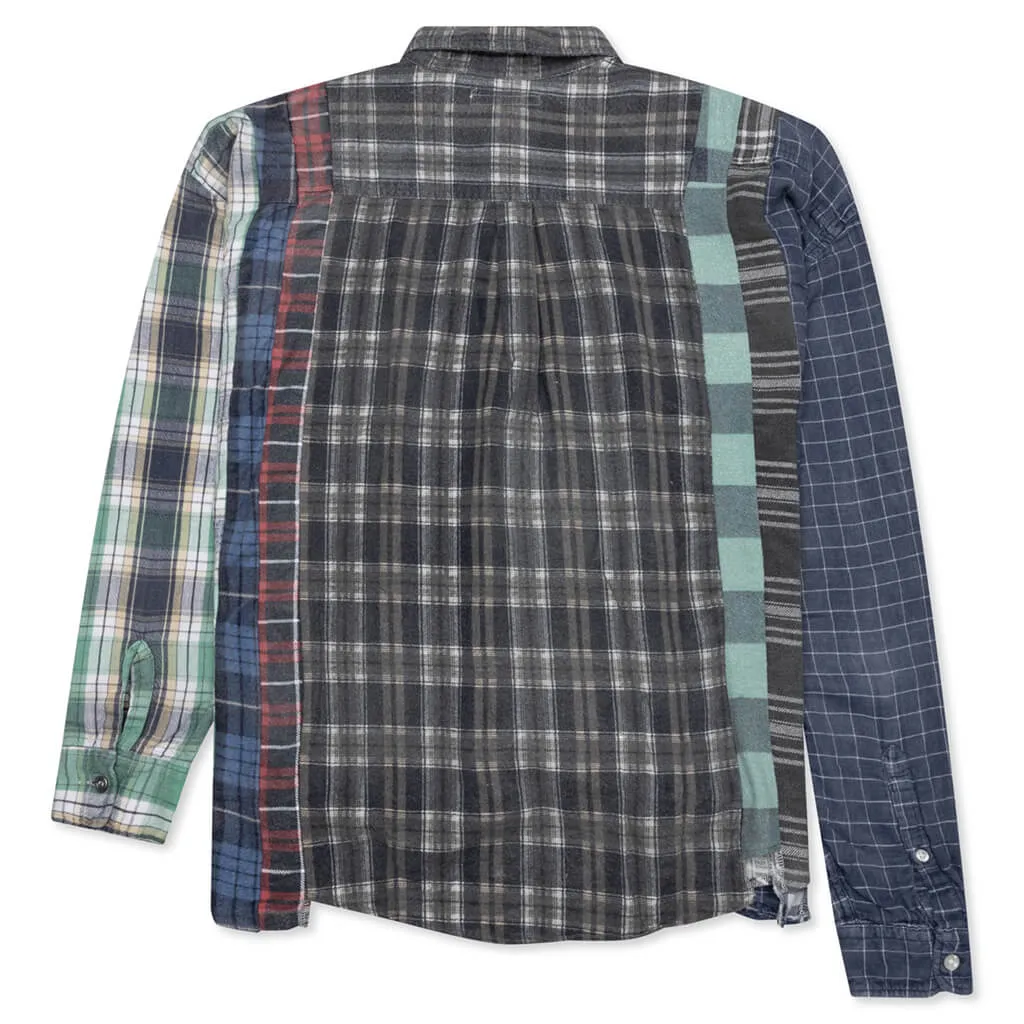 Flannel Shirt 7 Cuts Wide Reflection Shirt - Assorted