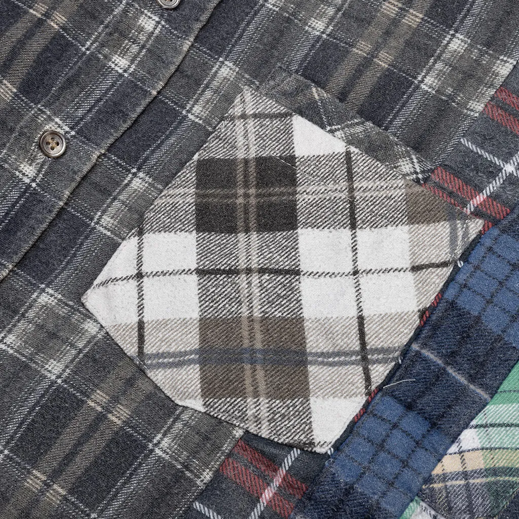 Flannel Shirt 7 Cuts Wide Reflection Shirt - Assorted