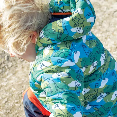 Frugi Reversible Toasty Trail Jacket - Birds of Prey/Indigo