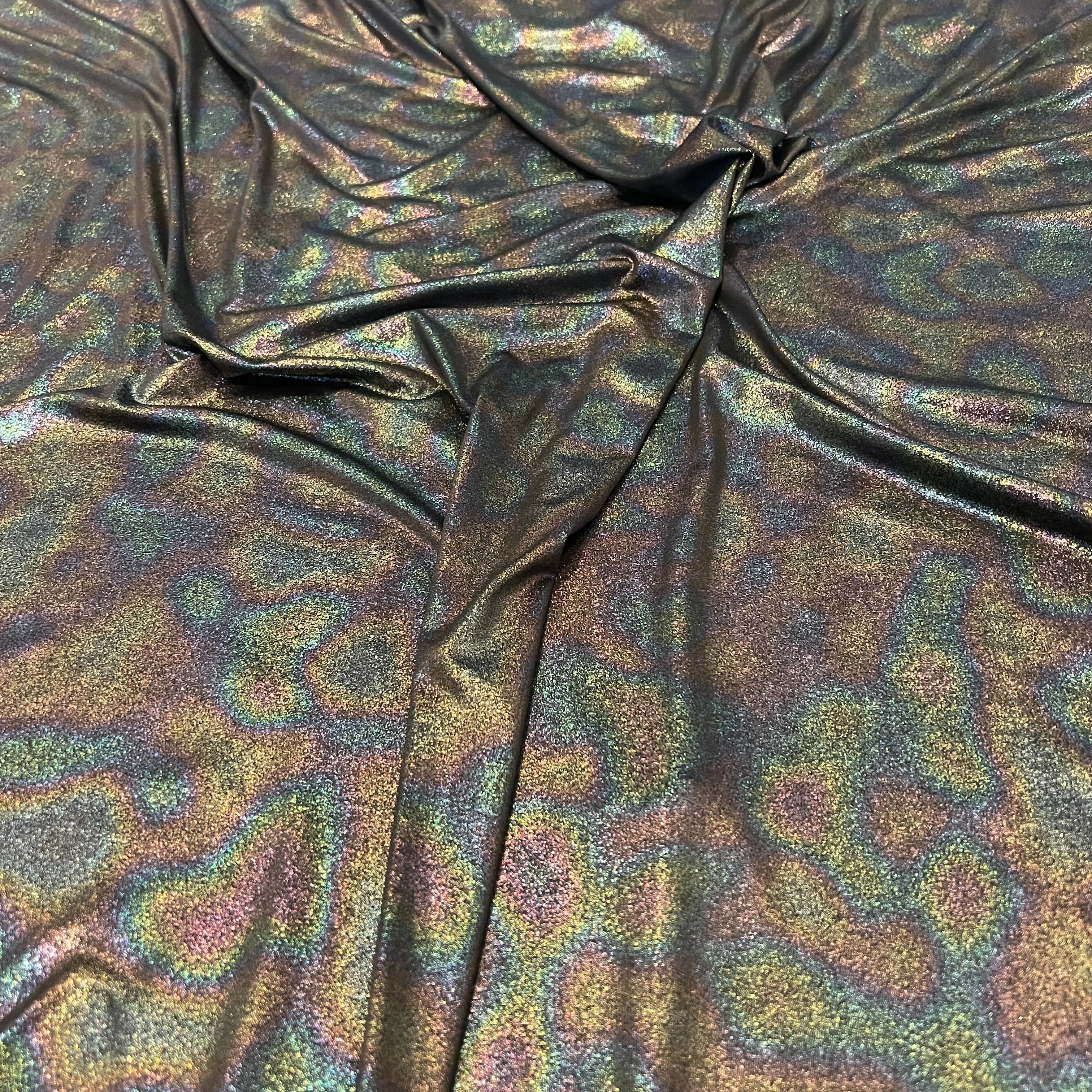 FS1135 Hologram Rainbow Foil Spandex Fabric