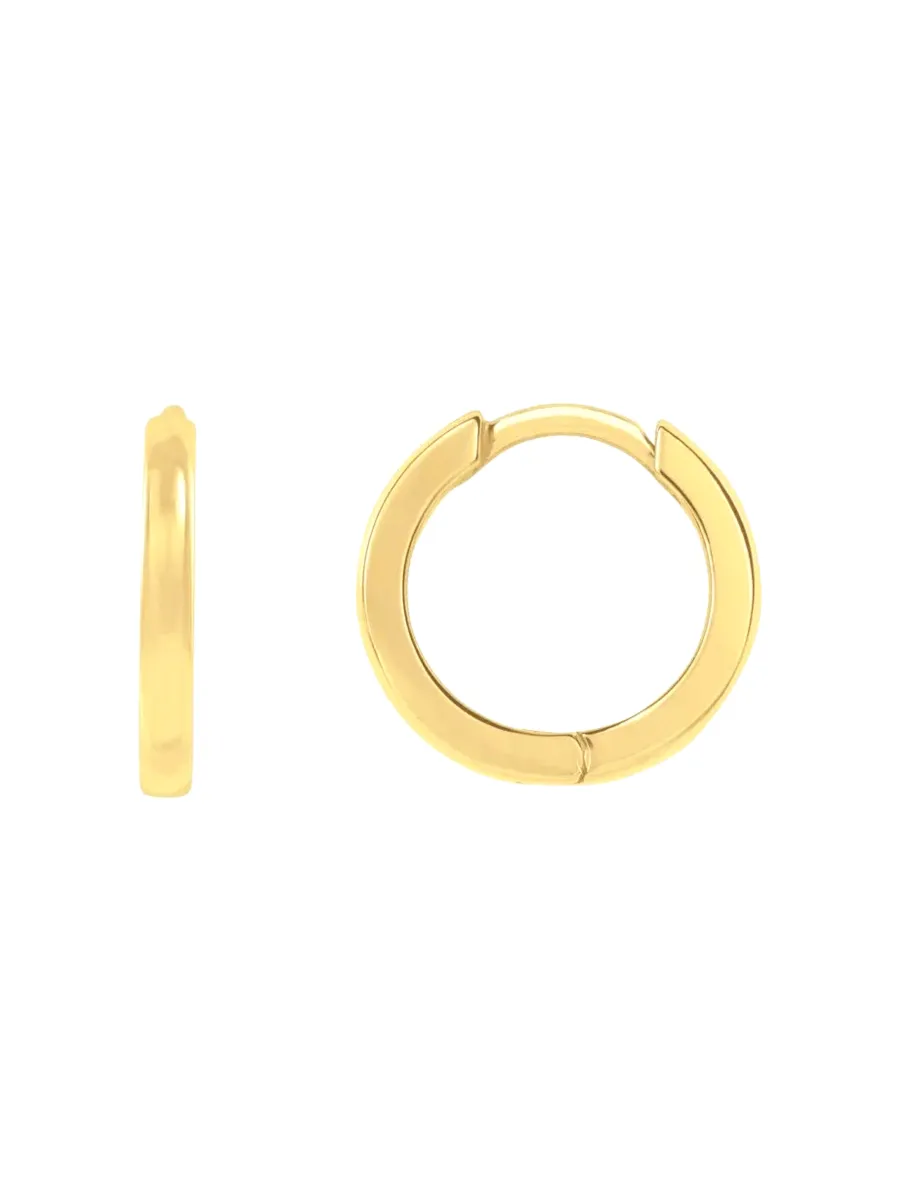 Gold Huggie Earrings 14K