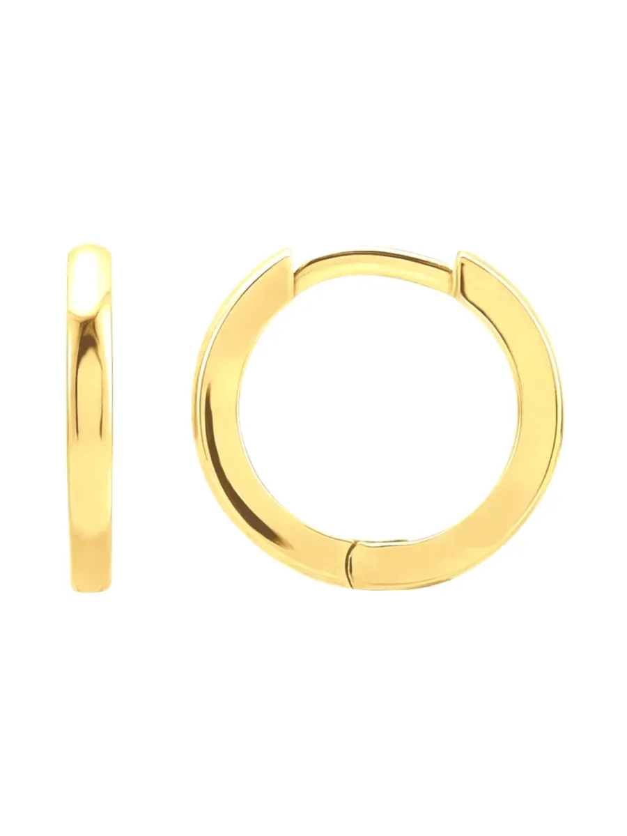 Gold Huggie Earrings 14K